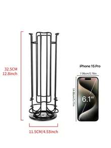 1pc Rotating Capsule Holder, Capsule Dispenser Display Stand Holds 32 Capsules, 360 Degree Rotatable Capsule Rack - Multicolor - View 11