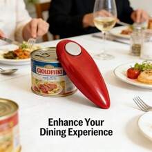Automatic Electric Can Opener: One-Touch Cordless Kitchen Tool For Effortless Can Opening – Ideal For Disabled Hands, Home Kitchens & Camping - Red - View 4