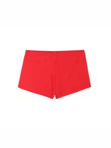 Plus Size Men's Sexy Swim Trunks With Front Pockets & Zipper, Beach Shorts Sports - Red - View 4
