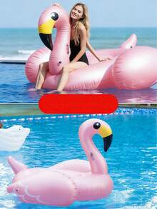 Phao bơi hình chim hồng hạc bơm hơi bằng PVC màu vàng hồng, ván nổi trên nước, phao hình chim hồng hạc bơm hơi dành cho người lớn, phao bơi cho tiệc bể bơi ngoài trời mùa hè, tiệc bãi biển Hawaii, đạo cụ chụp ảnh, vật dụng cần thiết cho mùa hè. - Nhiều kiểu dáng - Xem 3