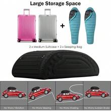 COSTWAY 400L Waterproof Car Roof Bag, Foldable Rooftop Cargo Carrier With 4 Reinforced Straps & Anti-Slip Bottom, Soft-Shell Car Top Storage Bag For All Cars With Or Without Rack, Black - A - View 7