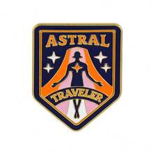 1pc ASTRAL TRAVELER Enamel Lapel Pin - Unique Badge For Backpacks And Clothing - Multicolor - View 10
