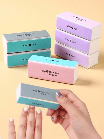 Dũa móng tay chuyên nghiệp 4 chiều nhiều màu sắc, dụng cụ đánh bóng móng chân, dụng cụ đánh bóng móng tay, dụng cụ làm móng, miếng mút đánh bóng, dụng cụ đánh bóng và chăm sóc móng.