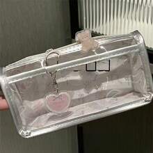 1个粉色芭蕾熊双层大容量铅笔盒，ins风超可爱学生文具透明收纳袋 - 芭蕾小熊筆袋 - 查看 2