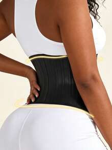1pc Latex Waist Trainer With 25 Steel Bones, For Weight Loss And Body Shaping, Suitable For Exercise - Multicolor - View 7