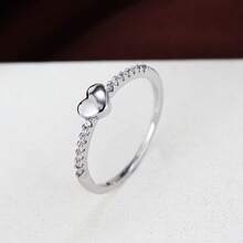 1对简约锆石镶嵌戒指，日常休闲可叠戴戒指，适合节日和送礼 - JZ5525 - 查看 1