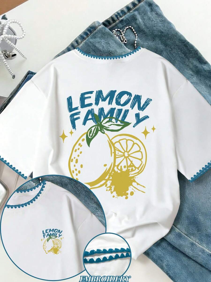 Plus Size White Round Neck Short Sleeve Women's Fashion T-Shirt - Soft And Breathable, Suitable For Summer And Spring, Casual, Vacation, Daily Wear - Plus Size Women's Regular Printed T-Shirt - White - View 1