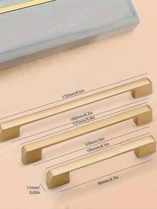 1/3/5pcs 96cm/128mm/160mmmKitchen Cabinet Handles Champagne Bronze Cabinet Pulls Kitchen Cabinet Hardware Gold Drawer Pulls For Cupboard Wardrobe - Multicolor - View 3