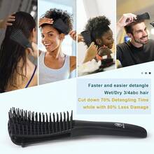 Hair Brush For Curly Hair, Detangler Brush For Natural 3/4abc Hair Easier And Faster Detangling For Women, Men & , Gre1en - 格林 - 查看 7