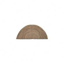 Handmade Natural Jute Front Door Rug Outdoor Welcome Mat Half Circle Jute Rug Front Door Entry Mat Coastal Farmhouse Flooring Outside Pathway Patio Stairs Doormat (Beige 1) - Beige1 - View 3