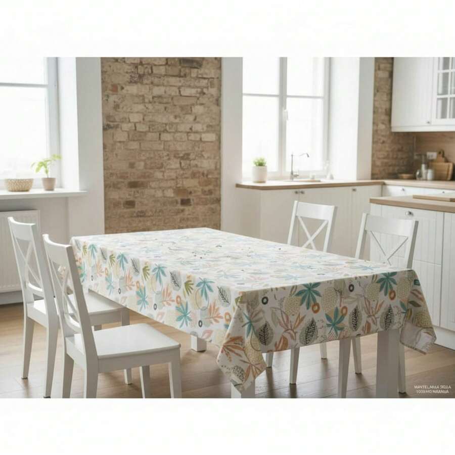 Kiva Plain Color Oilcloth Tablecloth, Stain Resistant, Water Repellent, Sizes From 100x140 To 300x140 Cm And Round 140 Cm - Oilcloth Tablecloth Made In Spain - Available In 10 Colors - 選項 4 - 查看 1