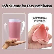 TERPINK 2 Packs Silicone Boot Compatible With SmoothSip Slider 12oz/20oz, Protective Sleeve Coffee Tumbler Travel Mug Cup, Anti-Slip Boot Accessories, - A - View 6