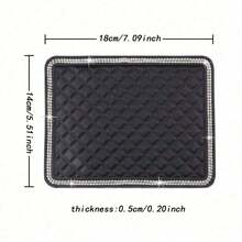 1pc Shiny Creative Car Phone Navigation Dashboard Anti-Slip Mat, Washable, Suitable For Dashboard, Desk, Car Interior Accessories - A - View 4