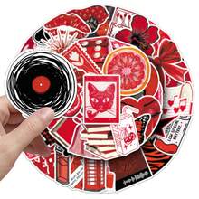 50张Y2K风格黑白贴纸套装，包含都市风格贴纸、防水贴纸、笔记本贴纸、滑板贴纸、水瓶贴纸等多种美观贴纸，适用于剪贴簿、文具等，趣味贴纸，Kindle适用。 - R - 查看 6