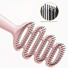 Hollow Comb For Smooth Hair, No Tangles, Massage Scalp, Stimulate Scalp, Specialized For Hair Styling, High & Low Teeth - Openwork Comb - View 4