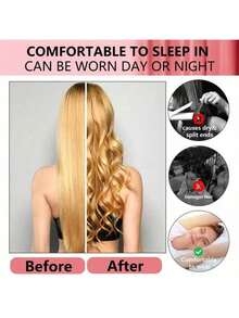 1pc/4pcs No Heat Curler, Hair Band Curler And Hot Curler, Made Of Soft High Elastic Rubber, No Heat Needed, Hair Styling Tool Accessory - Multicolor - View 9