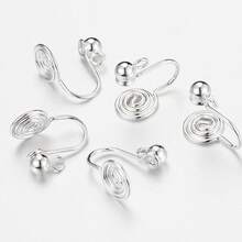 10pcs Stainless Steel Mosquito Coil Ear Clips Converter, Painless Invisible Earrings, DIY No Piercing U-Shaped Earrings - Multicolor - View 7