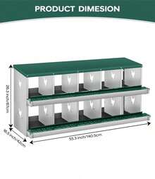 Egg Handling Supplies - Green 10-compartment - View 2