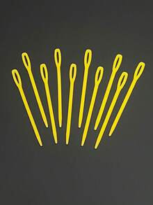 Plastic Needles [10pcs/50pcs], Colorful Large Eye Plastic Tip Sewing Needles 5.5cm, Suitable For Home Knitting, Classroom Crafts, Hand Sewing, DIY String Weaving, Pink, Red, Blue, Green, Yellow Optional - 5.5cm Plastic Needle - View 8
