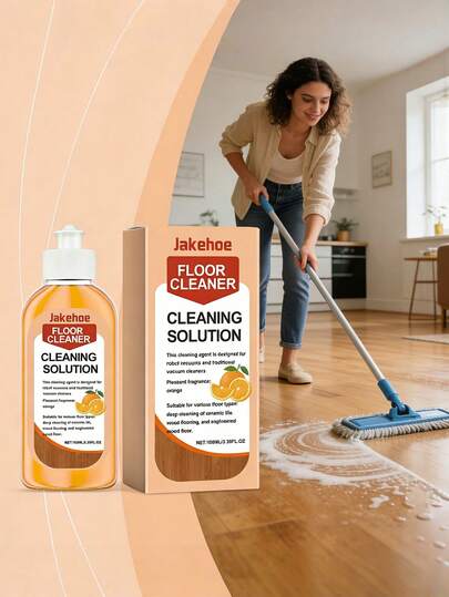 Floor Cleaner - Stain Removal, Degreasing, Polishing, Brightening, Cleaning, Long-Lasting Fragrance, Mopping Dedicated Cleaning Liquid