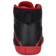 Wrestling Shoes Mens Boxing Shoe Fitness Sneakers Zero Drop Sole - Red - View 3