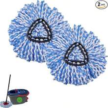 2-Tank Spin Mop Replacement Head, 2Pack 3 Pack Mop Head Replacement, Microfiber, Machine Washable, Easy To Replace And Deep Cleaning - A-2PCS Replacement Cloth - View 1