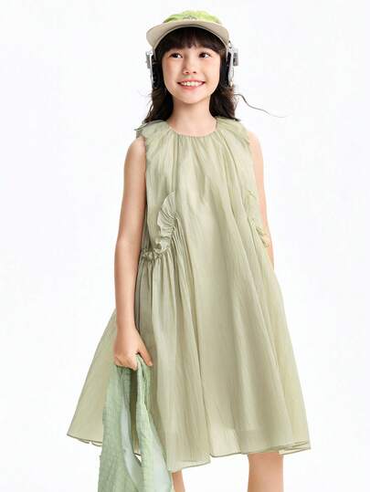 Annil Vestido sin mangas dulce y soñador para niñas, perfecto para el verano.