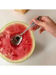 1pc/2pcs/3pcs New Stainless Steel Serving Spoon, Long Handle Catering Spoon, Flat Bottom Spoon, Suitable For Kitchen, Restaurant, Hotel - View 4