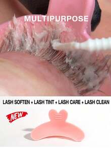 1pc Reusable Eyelash Lift Pad, Non-Slip Anti-Fall Eyelash Curler, Suitable For Eyelash Tinting/Lifting, Comes With Eyelash Extension Curling Rod - Multicolor - View 5