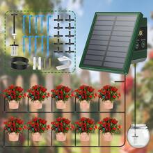 Solar Automatic Irrigation System TRJZWA 2025 Drip Irrigation System Kit With DIY Water Timer For Balcony,Greenhouse,Garden Watering System Supports 15 Potted Plants For Outdoor/Indoor Gardening,Plant Pot,Garden Stuff,Home Decor - tưới tiêu - Xem 5