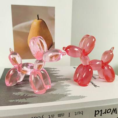 Conjunto de 5 miniaturas de cachorros de balão em cores sortidas, perfeitas para bolos de aniversário e decoração de casa - Ideais para sala de estar, estante, rack de TV, mesa de escritório, Natal, Dia dos Namorados e Ano Novo.