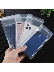 防震防水手机袋 5/10/50个装 透明加厚塑料自封袋 防水防尘保护套 一次性密封触摸屏保护套 生日礼物 - 彩色 - 查看 5