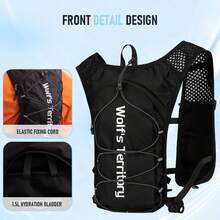 Running Vest With 500ML Soft Flask Women Men, Lightweight & Breathable Running Backpack With Phone Holder - 5L Capacity Adjustable Black Hydration Vest - Black - View 5