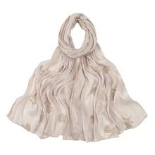1pc Women's New Arrival Island Silk Embroidered Long Scarf Shawl, Beach Cover-Up Accessory - Multicolor - View 5