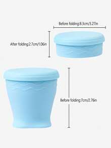 1pc 200ml Collapsible Silicone Travel Cup, Leak-Proof Portable Reusable Water Bottle Suitable For Outdoor Camping, Hiking And Travel - A - View 5