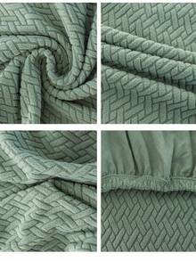 1 件装，抽象图案格子长凳套，提花弹力面料，现代简约风格，厚实加长，耐用防污，防猫，适用于家庭、办公室、长凳、钢琴凳、椅子等。 - 薄荷綠 - 查看 6