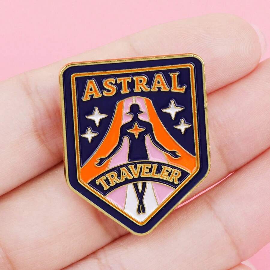 1pc ASTRAL TRAVELER Enamel Lapel Pin - Unique Badge For Backpacks And Clothing