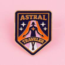1pc ASTRAL TRAVELER Enamel Lapel Pin - Unique Badge For Backpacks And Clothing - Multicolor - View 5