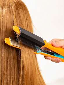 3pcs High Heat Styling Straightening Comb, Carbon Fiber Plastic Straightening Brush With Self-Adhesive Straightening Attachment, Salon And Home Use Hair Straightener, Hair Styling Tool - Multicolor - View 2