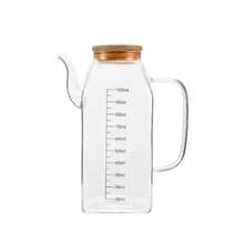 1 chai thủy tinh vuông đựng dầu ăn, chai đựng nước tương, giấm, gia vị dung tích lớn, chai đựng dầu ăn gia dụng kín, chống rò rỉ. - Trong sáng - Xem 12