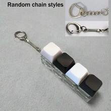 1pc Keyboard Keychain - Adult Press Stress Relief Toy, Stress Relieving Finger Keychain, Unique Office Gift - Multicolor - View 10