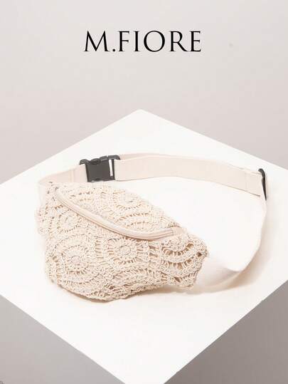 Floral Print Fanny Pack, Sling Bag, Boho Summer Beach Bag, Travel Essential, Vacation Outfits For Women, Crochet Set, Elegant Women's Wallet, Gifts For Women (Pattern Randomly Assorted)