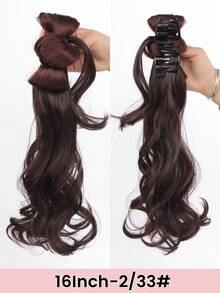 Tóc giả dài 16 inch kiểu Trung Quốc mới, xoăn gợn sóng màu vàng đen, kẹp càng cua, kiểu râu rồng, bướm, buộc lệch bên, chịu nhiệt, tự nhiên, mềm mại, có thể buộc, kiểu cổ truyền Hanfu Cheongsam dành cho phụ nữ dự tiệc và hàng ngày. - Nhiều màu - Xem 15