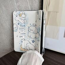 1 Cute Fluffy White Puppy Tablet Case Folio Table Case With Pen Holder Compatible With IPad 10.9/10.2/ Air 5th Gen/Pro11/10th/9.7/Air 2/ (7th Gen)/ (8th Gen)/ Air 4/5/ Pro 11/ 10th Generation 10.9-Inch 2022 Smart Case/ Air 13(M3 2025)/ Air 11(M3 2025)/ Air 11(M3 2025)/ 11(A16 2025)/Compatible With Galaxy Tab S10+/S9/A9,Compatible With Xiaomi5/5PR/6/6PRO/7/7PRO - Multicolor - View 9