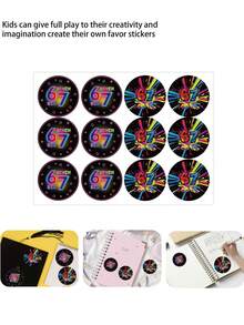 12pcs "67" Themed Party Gift Bags, Suitable For Birthday, Candy, Gathering. Numbered 67 Decor Animated Gift Supplies, Applicable For Baseball Party, Wedding, Bachelorette Party, Birthday And Outdoor Camping Etc. - Multicolor - View 9
