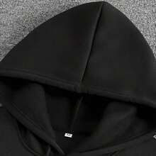 Graphic Hoodie Men Cotton Long Sleeve Tops With Secret Of Future Is Hidden In Daily Routine Print Comfortable Streetwear Fall And Four - Seasons Wear Essentials Hoodie Hoodie Women Sweatshirts Women Hoodies Men's Hoodie Sweatshirts Men Essentials Fear - màu đen - Xem 2