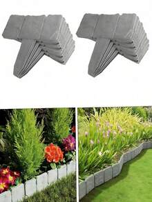 1/10pcs Plastic Fence Railing Garden Fencing Yard Landscaping Fence Christmas Villa Outdoor Foldable Mini Fence - 10pcs White - View 3