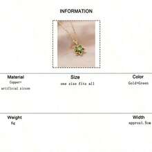 1pc Copper & Cubic Zirconia Plum Blossom Shaped Rotatable Women's Fashion Necklace - Hồng - Xem 8