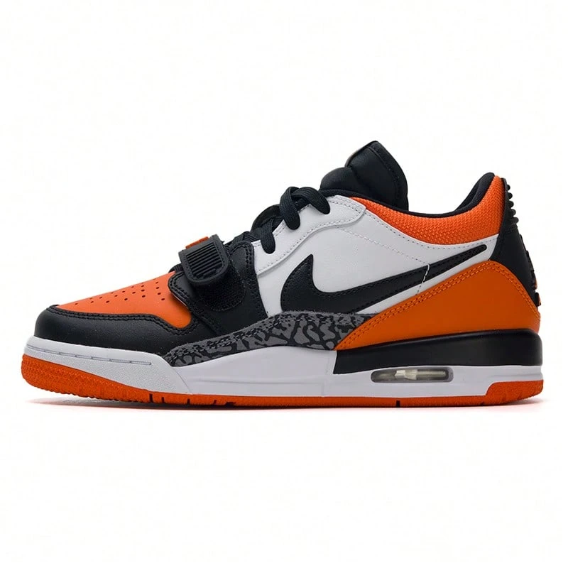 Giày bóng rổ Air Jordan Legacy 312 Low (GS) CD9054-118 nhẹ và êm ái dành cho thanh thiếu niên - Đen/Trắng/Xám lạnh/Cam sao biển - Xem 1