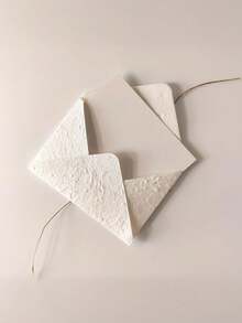 1/2/4pcs Handmade White Envelopes, Suitable For Wedding Invitations, Greeting Cards, Announcements And Holiday DIY, Excluding Jute Rope - Multicolor - View 4